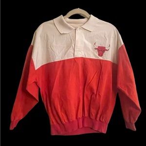 Vtg 90s College Concepts CHICAGO BULLS Long Sleeve Shirt Cotton Pullover Adult M
